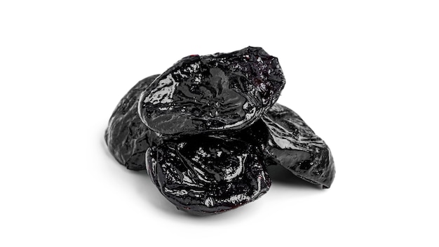 Prunes on a white background. High quality photo