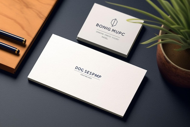 PSD clean minimal business card mockup