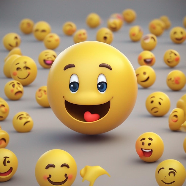 PSD emoji thinking 3d illustration single emoji wallpaper