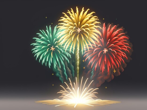 Photo psd fireworks isolated background