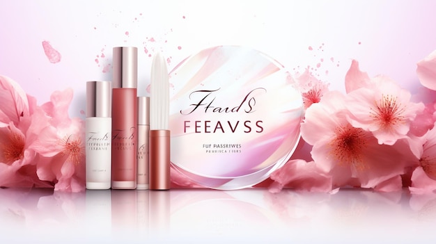Photo psd flawless beauty cosmetics banner