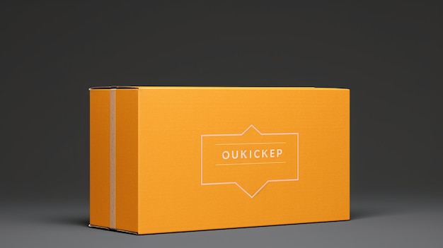 Photo psd free delivery shipping box mockup