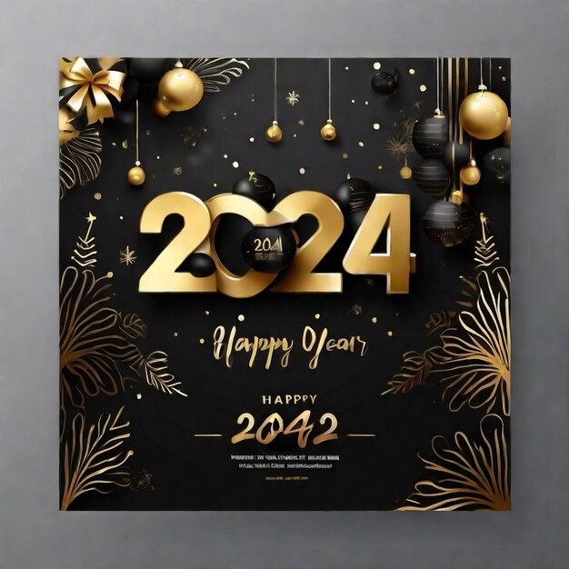 Photo psd happy new year social media post