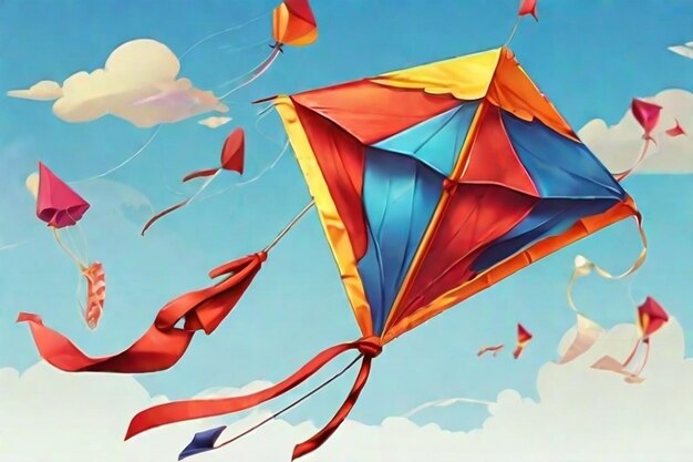 PSD illustration kite