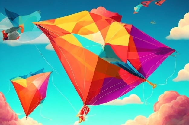 Psd illustration kite