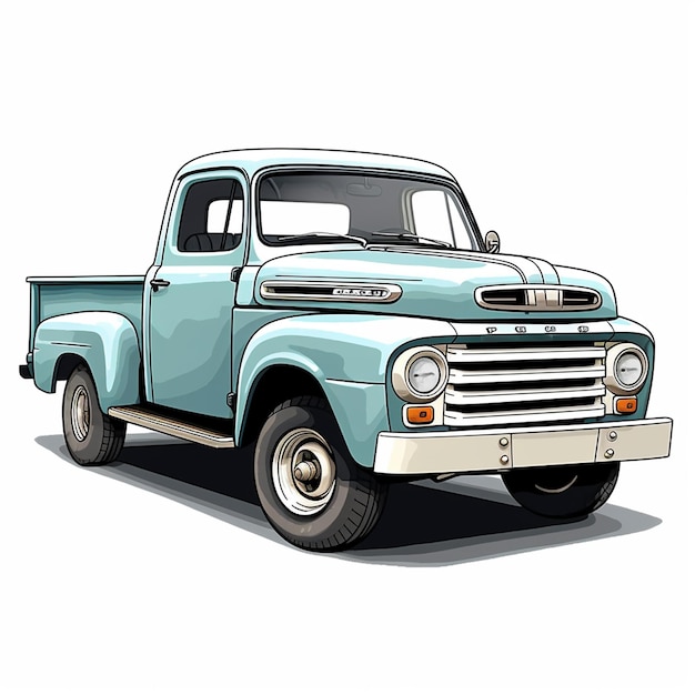 Premium AI Image | PSD illustration of a pickup truck