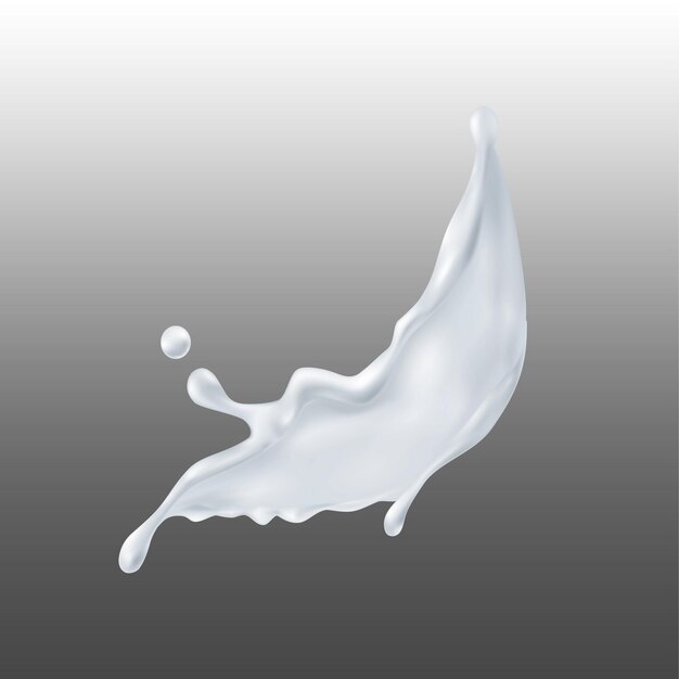 PSD milk splash element isolated