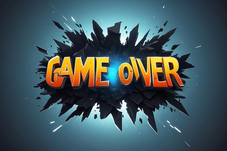 Photo psd text effect game over