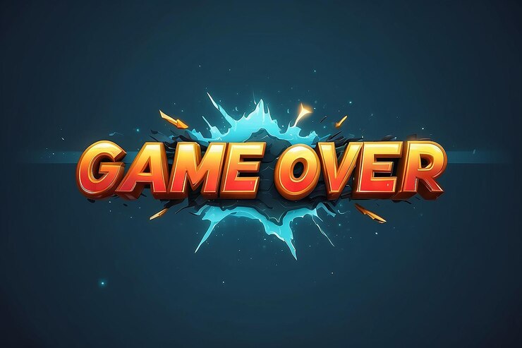 Photo psd text effect game over
