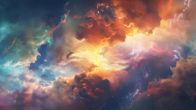 psd with transparent clouds in the sky a colorful array of objects including a laptop a smartphone