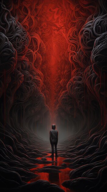 Psyche's Crimson Labyrinth Unveiling the Surreal Depths of the Mind