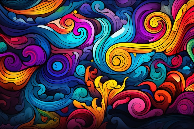 Psychedelic colorful design