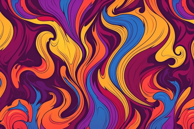 Psychedelic groovy background