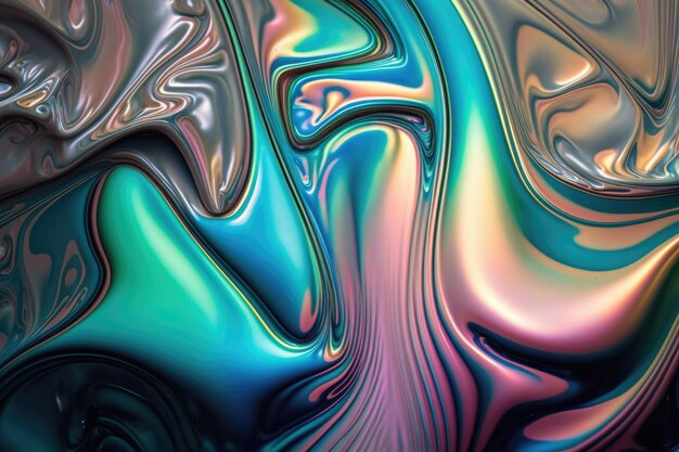 Psychedelic multicolored background abstract Rainbow colors patterns background Photo macro shot of soap bubbles Generative AI