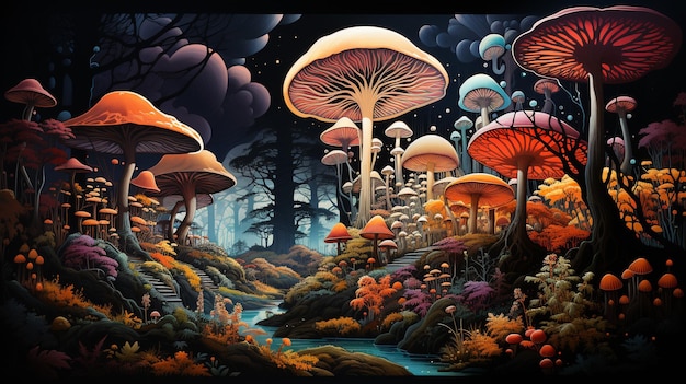 Psychedelic Mushrooms in Art