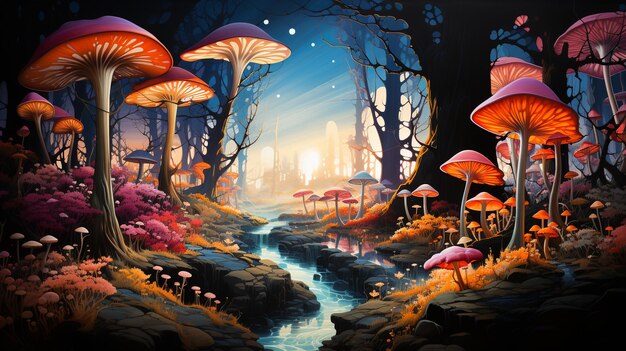 Psychedelic Mushrooms in Art