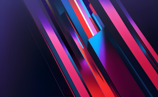 Psychedelic Neon Lines and Swirls on an Abstract Background