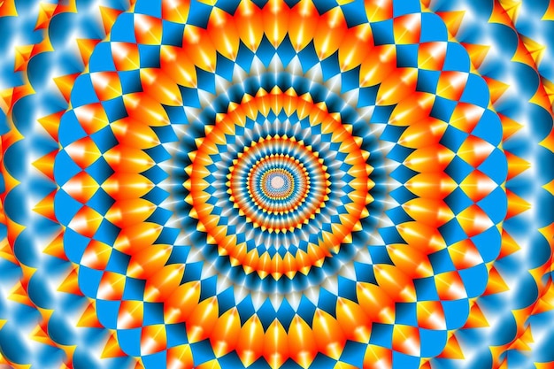 Photo psychedelic optical illusion background