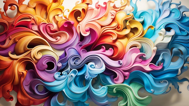 Psychedelic Patterns Swirling A Background