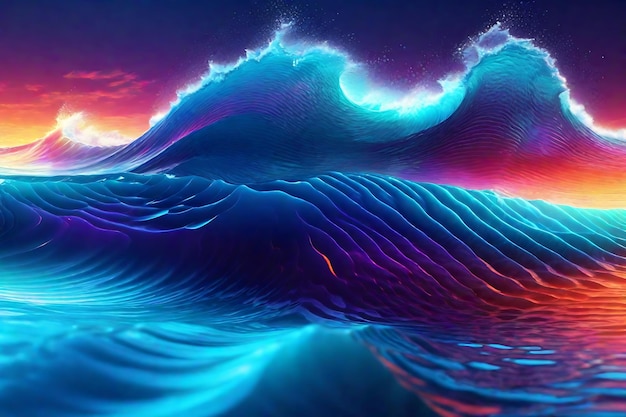 Psychedelic Surf Trippy Wave Art Collection