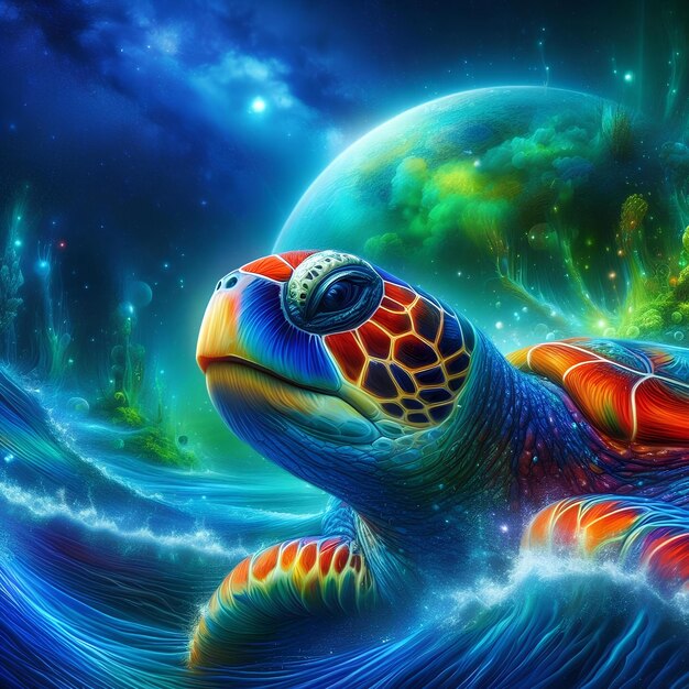 psychedelic turtle 4