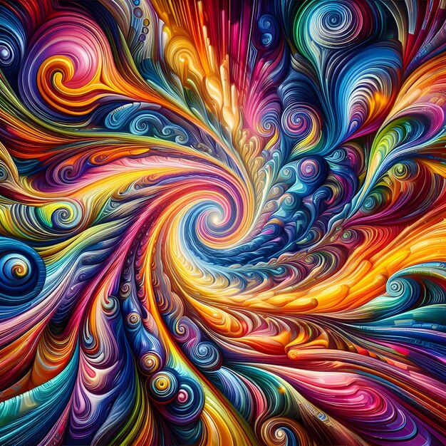 Psychedelic Vortex showcasing abstract colorful shapes in a cosmic display