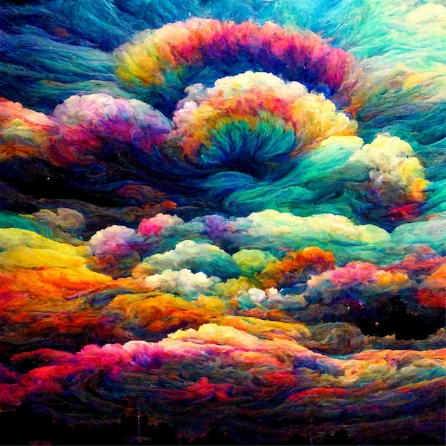 psychedelisch wolkenpatroon veelkleurig