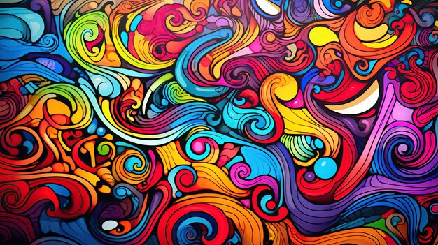 Psychedelische abstracte caleidoscoop van levendige kleuren