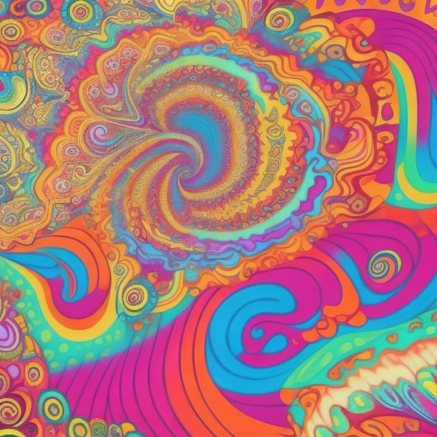 Psychedelische achtergrondbehang