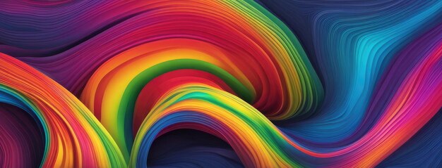 Foto psychedelische heldere regenboog wervelpatroon