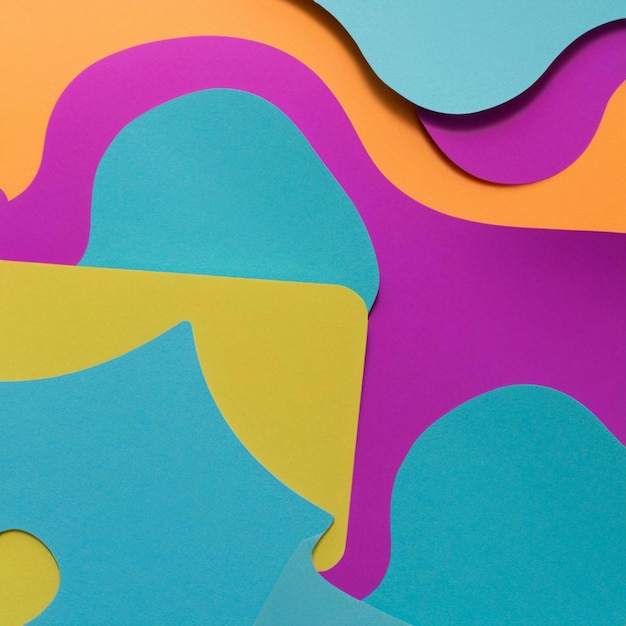 psychedelische papiervormen met kopieerruimte