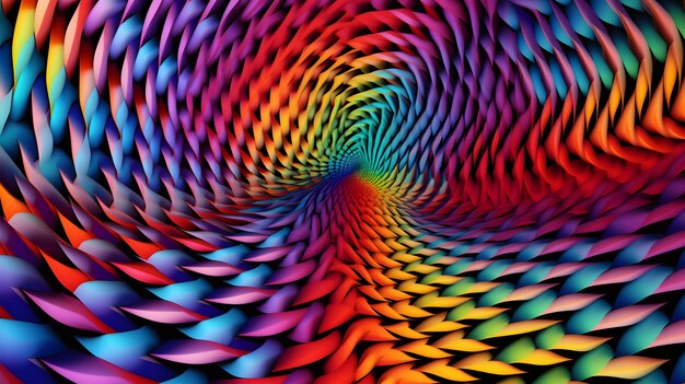 Foto psychedelische patronen vormen een hypnotiserende optimalisatie.