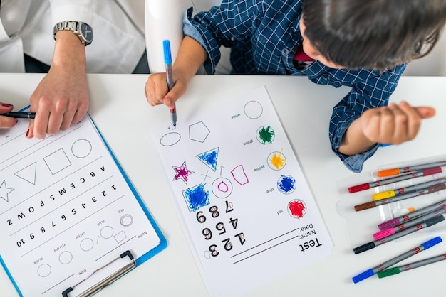psychology test for children toddler coloring shapes