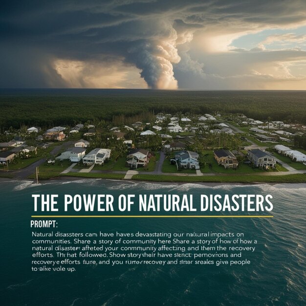 Photo a pthe power of natural disasters promptoster for the power of natural disaster