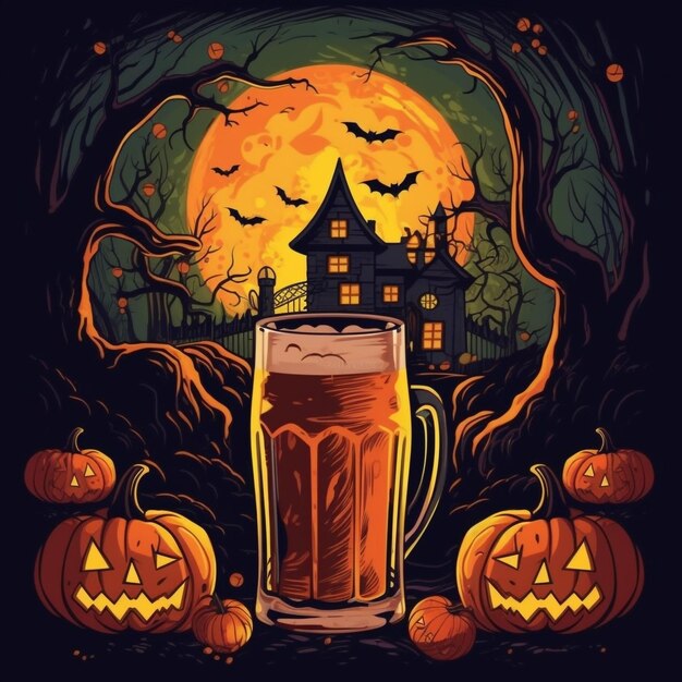Premium Photo  Pub beer garden green grass smile Halloween Bash Host a 