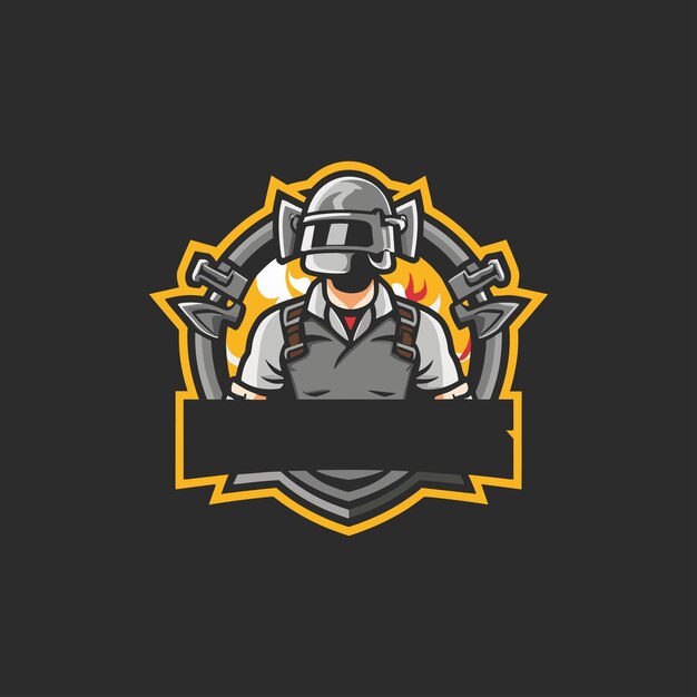 pubg battleground vector illustration esport mascot logo