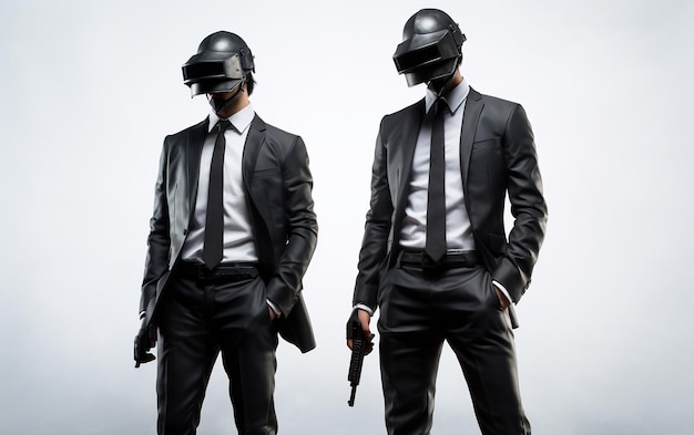 PUBG Game Logo with Suited Man