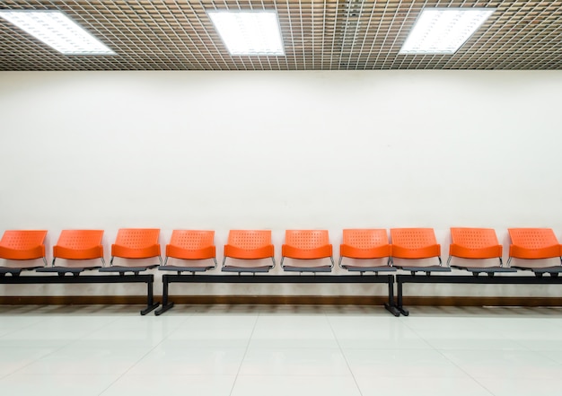 Public chairs on waiting room 