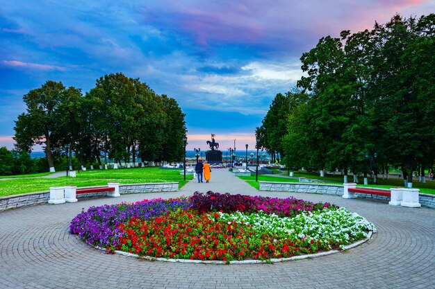 Public park in Vladimir city Russia