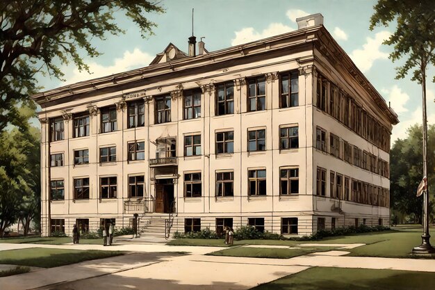 Photo public school building