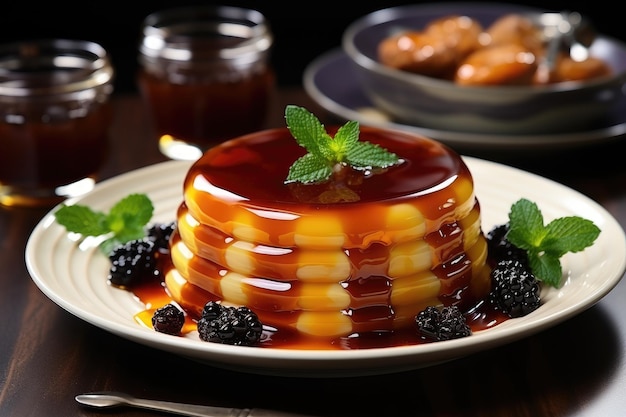 pudding jelly in the kitchen table professional advertising food photography