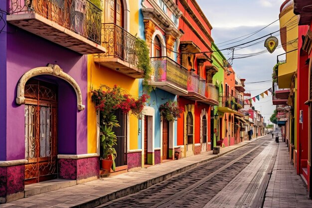 Pueblas Colorful Street Scenes