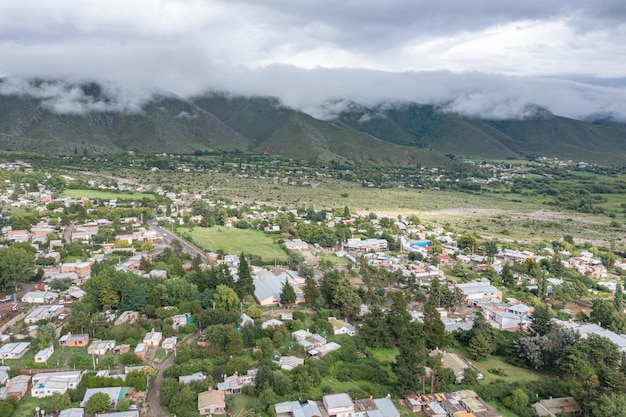 Фото Пуэбло дель моллар в тукумане, вид с дрона