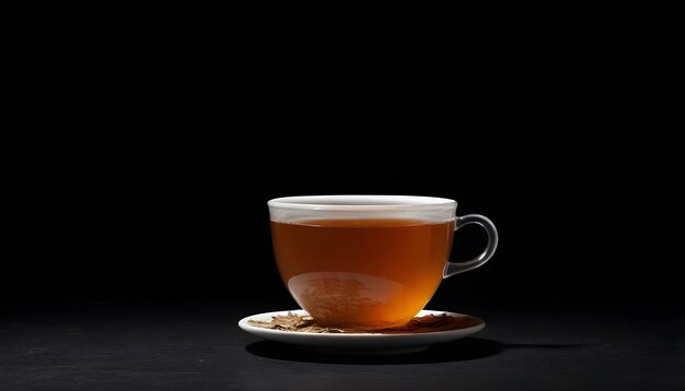 Photo puer tea against a dark background 2