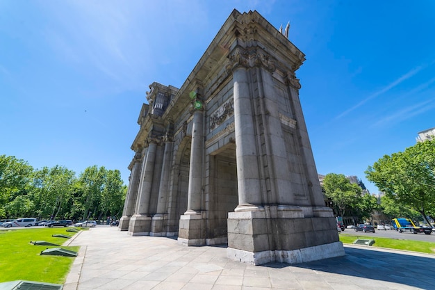 Puerta de Alcala is a one of the Madrid ancient doors of the city of Madrid, Spain. It was the entrance of people coming from France, Aragon, and Catalunia. It is a landmark of the city.