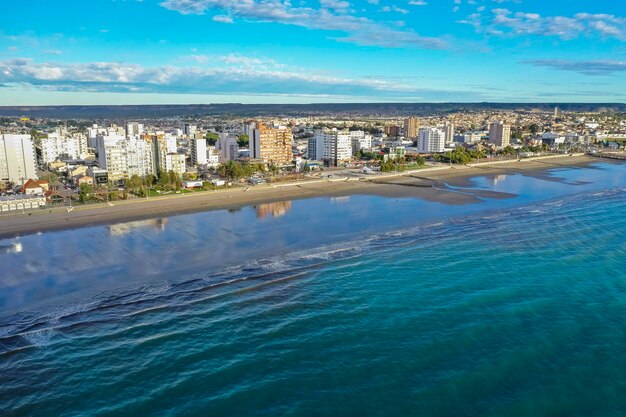 Puerto Madryn City entrance portal to the Peninsula Valdes natural reserve World Heritage Site Patagonia Argentina