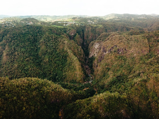 Puerto Rico canon san Cristobal views and mountain range full of greens