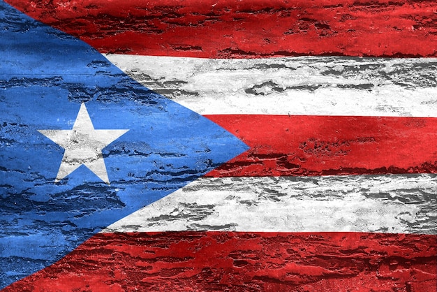 Puerto rico flag realistic waving fabric flag