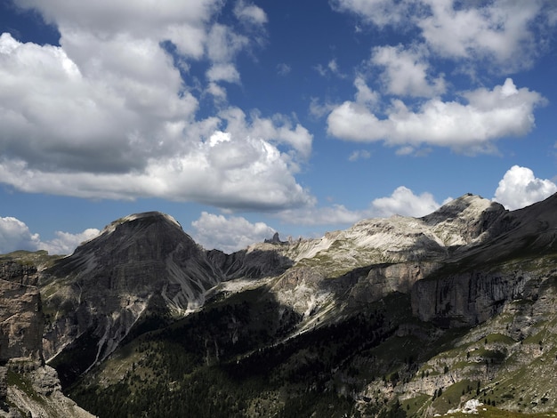 Puez mountains dolomites panorama landscape