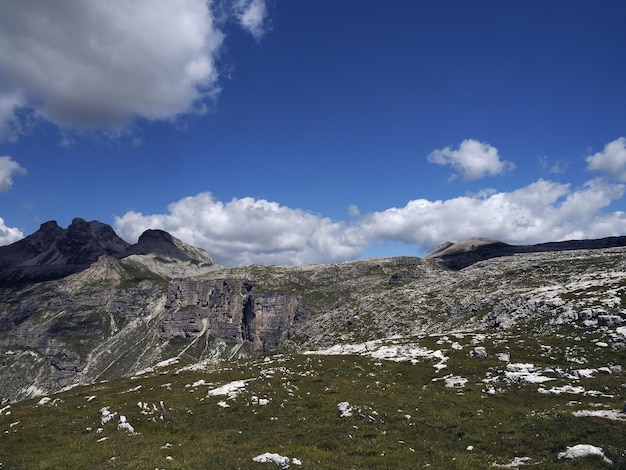 Puez mountains dolomites panorama landscape